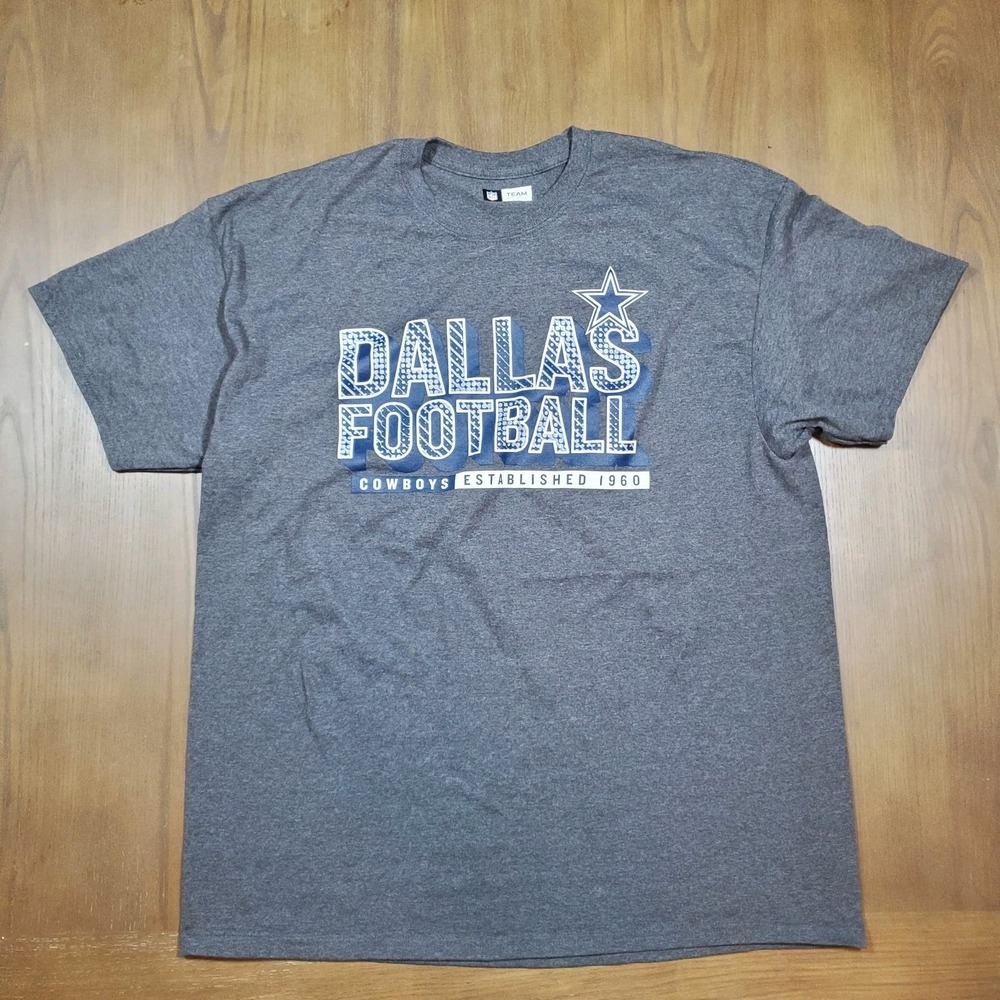 NFL Team Apparel Dallas Cowboys Men's T Shirt Size XL Gray